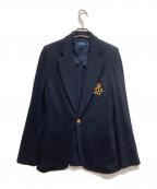 POLO RALPH LAURENポロ・ラルフローレン）の古着「ロゴ刺繍金ボタン紺ブレザー」｜ネイビー