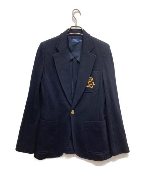 POLO RALPH LAUREN（ポロ・ラルフローレン）POLO RALPH LAUREN (ポロ・ラルフローレン) ロゴ刺繍金ボタン紺ブレザー ネイビー サイズ:2の古着・服飾アイテム
