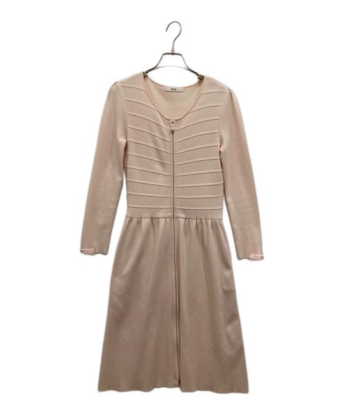 Rene（ルネ）Rene (ルネ) ダブルジップニットワンピース ピンク サイズ:SIZE34の古着・服飾アイテム