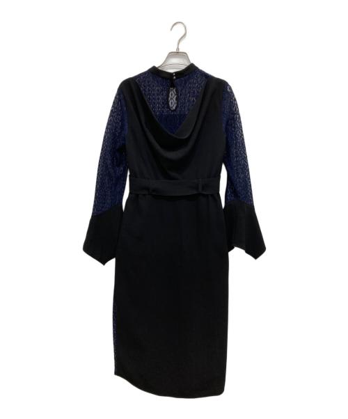 UNITED TOKYO（ユナイテッドトーキョー）UNITED TOKYO (ユナイテッドトーキョー) レースブロッキングワンピース ネイビー サイズ:SIZE0の古着・服飾アイテム