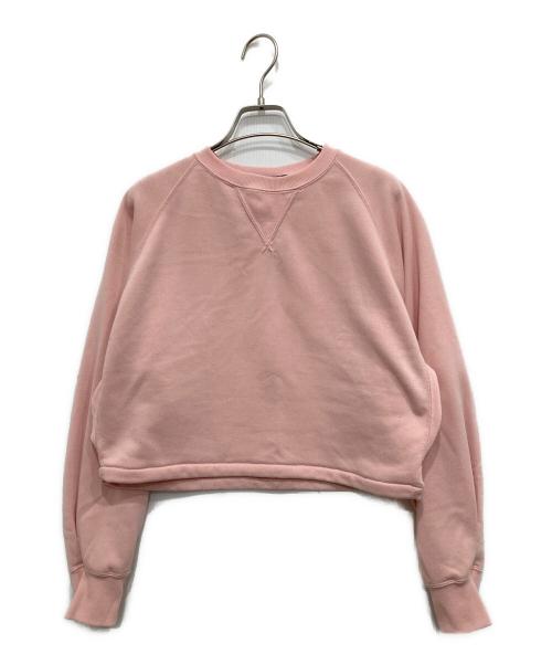 HAVERSACK（ハバーサック）HAVERSACK (ハバーサック) 前Vクロップドスウェット ピンク サイズ:1の古着・服飾アイテム