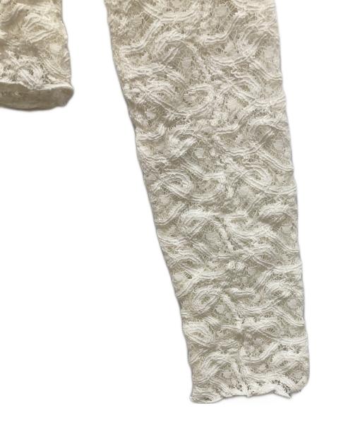 SLOBE IENA（スローブ イエナ）SLOBE IENA (スローブ イエナ) ペイズリー ストレッチレースプルオーバー ホワイト サイズ:Fの古着・服飾アイテム