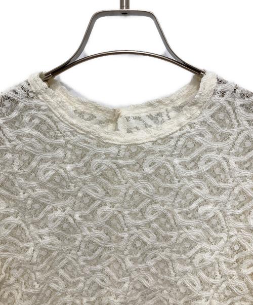 SLOBE IENA（スローブ イエナ）SLOBE IENA (スローブ イエナ) ペイズリー ストレッチレースプルオーバー ホワイト サイズ:Fの古着・服飾アイテム