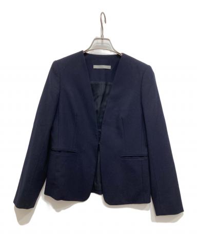 【新品タグ付】Theory luxe ネイビージャケット 36 定価5万 中古・古着通販】theory luxe (セオリーリュクス) ノーカラー