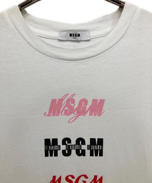 MSGM（エムエスジーエム）MSGM (エムエスジーエム) ノースリーブワンピース ホワイト サイズ:14の古着・服飾アイテム