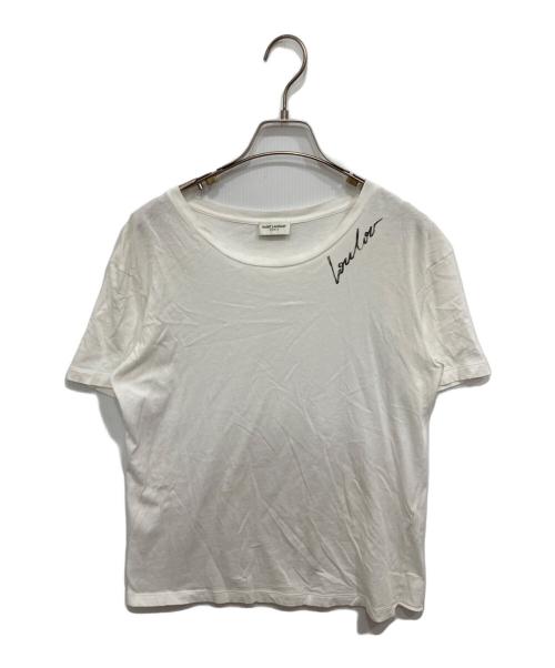 Saint Laurent Paris（サンローランパリ）Saint Laurent Paris (サンローランパリ) プリントTシャツ ホワイト サイズ:XSの古着・服飾アイテム