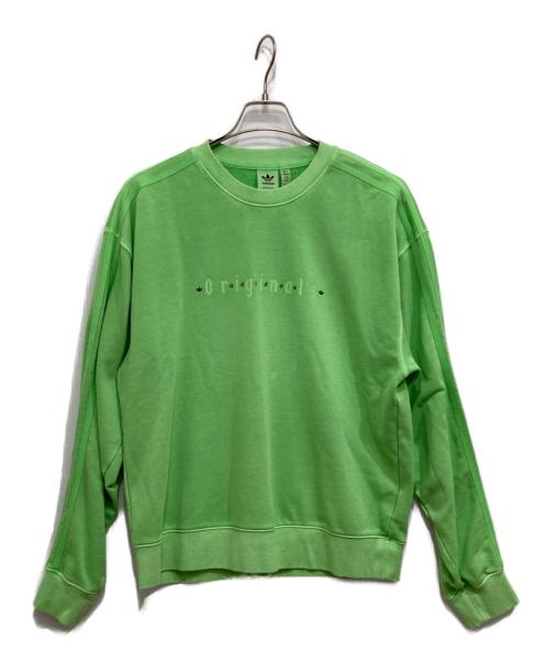 adidas（アディダス）adidas (アディダス) プリントスウェット グリーン サイズ:Mの古着・服飾アイテム