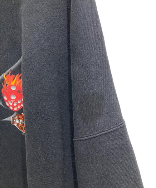 HARLEY-DAVIDSON（ハーレーダビッドソン）HARLEY-DAVIDSON (ハーレーダビッドソン) 00’s ファイヤープリントジップパーカー ブラック サイズ:XLの古着・服飾アイテム