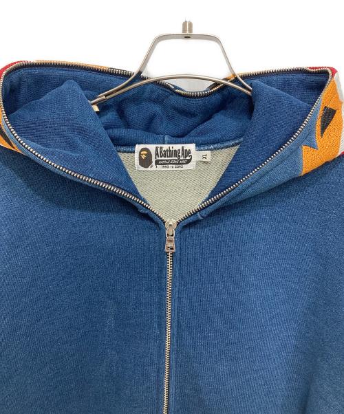 A BATHING APE（ア ベイシング エイプ）A BATHING APE (ア ベイシング エイプ) TIGER FULL ZIP HOODIE ブルー サイズ:XLの古着・服飾アイテム