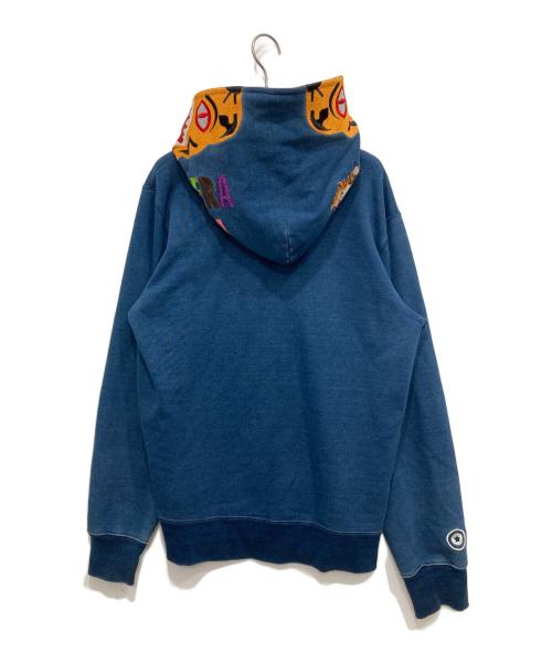 A BATHING APE（ア ベイシング エイプ）A BATHING APE (ア ベイシング エイプ) TIGER FULL ZIP HOODIE ブルー サイズ:XLの古着・服飾アイテム