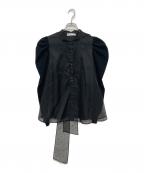 CELFORDセルフォード）の古着「ニット切替ブラウス」｜ブラック