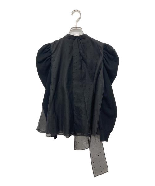 CELFORD（セルフォード）CELFORD (セルフォード) ニット切替ブラウス ブラック サイズ:Sの古着・服飾アイテム