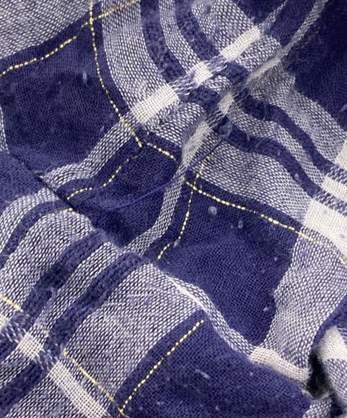 ne quittez pas（ヌキテパ）ne quittez pas (ヌキテパ) チェック カシュクールワンピース ネイビー サイズ:FREEの古着・服飾アイテム