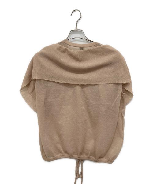 6(ROKU) BEAUTY&YOUTH（ロク ビューティーアンドユース）6(ROKU) BEAUTY&YOUTH (ロク ビューティーアンドユース) FRILL NO SLEEVE TOP ベージュ サイズ:FREEの古着・服飾アイテム