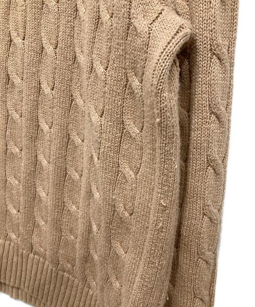 POLO RALPH LAUREN（ポロ・ラルフローレン）POLO RALPH LAUREN (ポロ・ラルフローレン) ポニー刺繍ニット ベージュ サイズ:XXLの古着・服飾アイテム