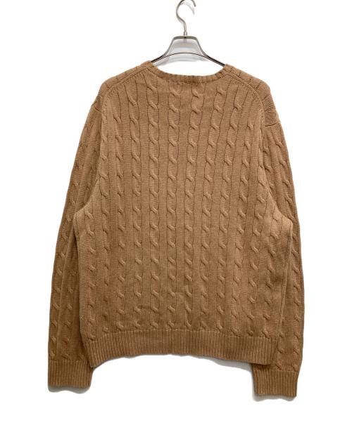 POLO RALPH LAUREN（ポロ・ラルフローレン）POLO RALPH LAUREN (ポロ・ラルフローレン) ポニー刺繍ニット ベージュ サイズ:XXLの古着・服飾アイテム