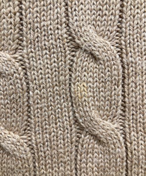 POLO RALPH LAUREN（ポロ・ラルフローレン）POLO RALPH LAUREN (ポロ・ラルフローレン) ポニー刺繍ニット ベージュ サイズ:XXLの古着・服飾アイテム