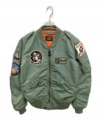 AVIREXアヴィレックス）の古着「L-2Bワッペンフライトジャケット」｜カーキ