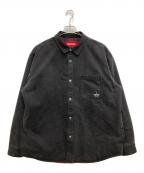SUPREMEシュプリーム）の古着「Quilted Lined Denim Snap Shirt」｜ブラック
