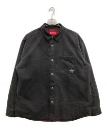 SUPREME（シュプリーム）の古着「Quilted Lined Denim Snap Shirt」｜ブラック