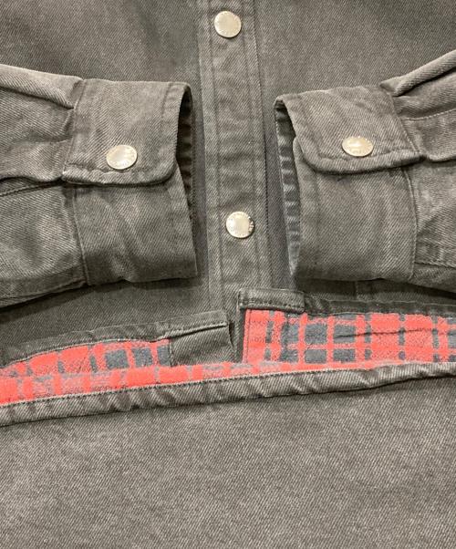 SUPREME（シュプリーム）Supreme (シュプリーム) Quilted Lined Denim Snap Shirt ブラック サイズ:Lの古着・服飾アイテム