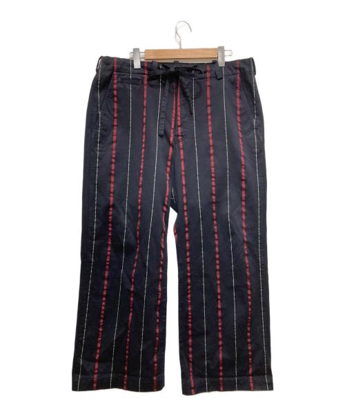 Y's for men（ワイズフォーメン）Y'S for men (ワイズフォーメン) ストライプワイドパンツ ネイビー サイズ:2の古着・服飾アイテム
