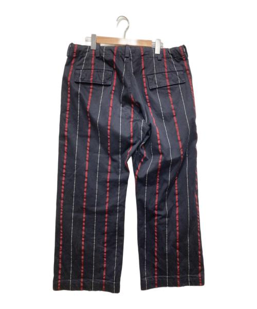 Y's for men（ワイズフォーメン）Y'S for men (ワイズフォーメン) ストライプワイドパンツ ネイビー サイズ:2の古着・服飾アイテム