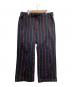 Y'S for men（ワイズフォーメン）の古着「ストライプワイドパンツ」｜ネイビー