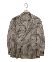 GOOVI（グービ）の古着「ダブルブレストジャケットガンクラブチェック」｜グレー