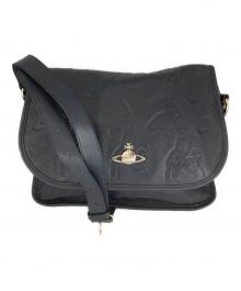 Vivienne Westwood（ヴィヴィアンウエストウッド）の古着「チェーンオーブレザーショルダーバッグ」｜ネイビー