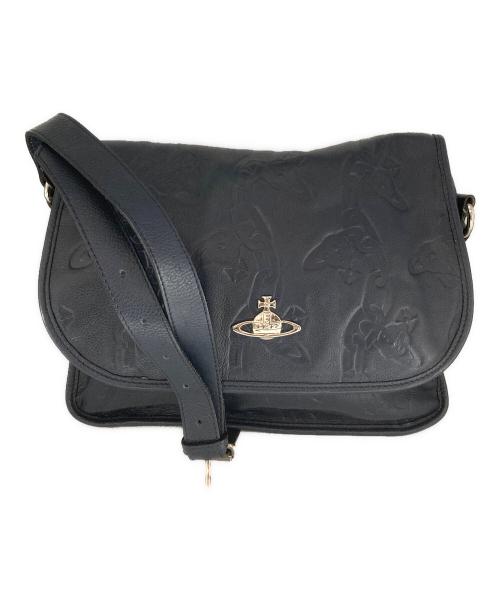 Vivienne Westwood（ヴィヴィアンウエストウッド）Vivienne Westwood (ヴィヴィアンウエストウッド) チェーンオーブレザーショルダーバッグ ネイビーの古着・服飾アイテム