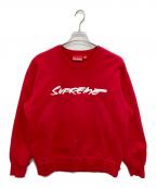 SUPREMEシュプリーム）の古着「Futura logo crewneck」｜レッド
