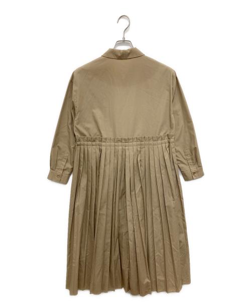 RAY BEAMS（レイ ビームス）RAY BEAMS (レイ ビームス) プリーツシャツワンピース ベージュ サイズ:不明の古着・服飾アイテム