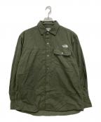 THE NORTH FACEザ ノース フェイス）の古着「L/S NUPTSE SHIRT」｜グリーン