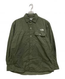 THE NORTH FACE（ザ ノース フェイス）の古着「L/S NUPTSE SHIRT」｜グリーン