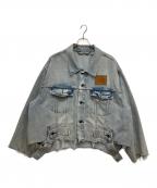 USEDユーズド）の古着「リメイクデニムジャケット」｜インディゴ