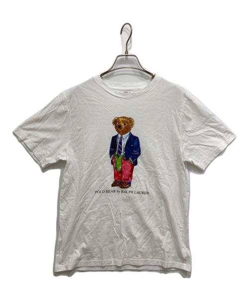 RALPH LAUREN（ラルフローレン）RALPH LAUREN (ラルフローレン) ベアプリントTシャツ ホワイト サイズ:L（160）の古着・服飾アイテム