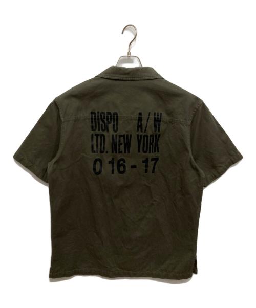 ALEXANDER WANG（アレキサンダー・ワン）ALEXANDER WANG (アレキサンダー・ワン) 半袖ワークシャツ グリーン サイズ:Sの古着・服飾アイテム