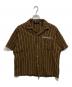 WIND AND SEA（ウィンダンシー）の古着「STRIPE LINEN S/S SHIRTS/半袖シャツ」｜ブラウン