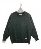 WACKO MARIA×HIGH TIMESワコマリア×ハイ タイムズ）の古着「CLASSIC KNIT SWEATER/クルーネックニット」｜グレー