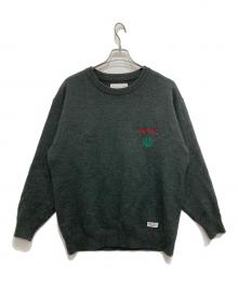 WACKO MARIA×HIGH TIMES（ワコマリア×ハイ タイムズ）の古着「CLASSIC KNIT SWEATER/クルーネックニット」｜グレー