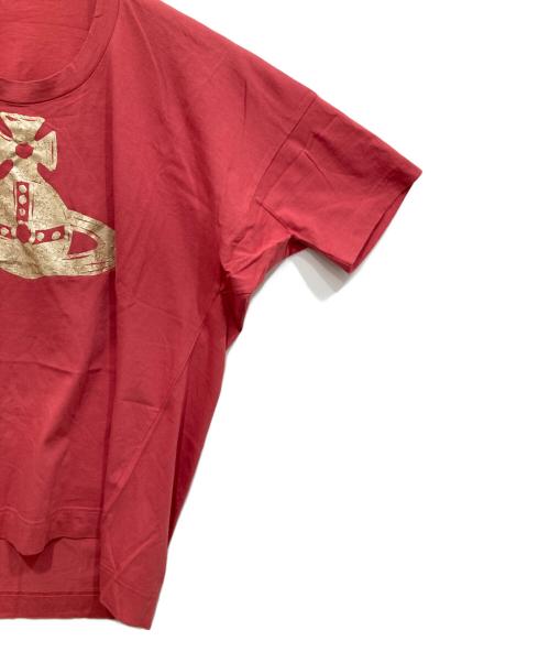Vivienne Westwood RED LABEL（ヴィヴィアンウエストウッドレッドレーベル）Vivienne Westwood RED LABEL (ヴィヴィアンウエストウッドレッドレーベル) 変形プリントTシャツ レッド サイズ:2の古着・服飾アイテム