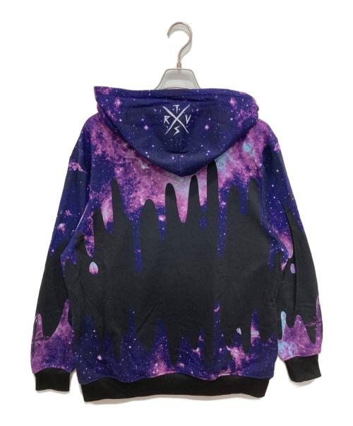 TRAVRS（トラバス）TRAVRS (トラバス) 宇宙どろどろたれくまパーカー/総柄パーカー ブラック サイズ:FREEの古着・服飾アイテム
