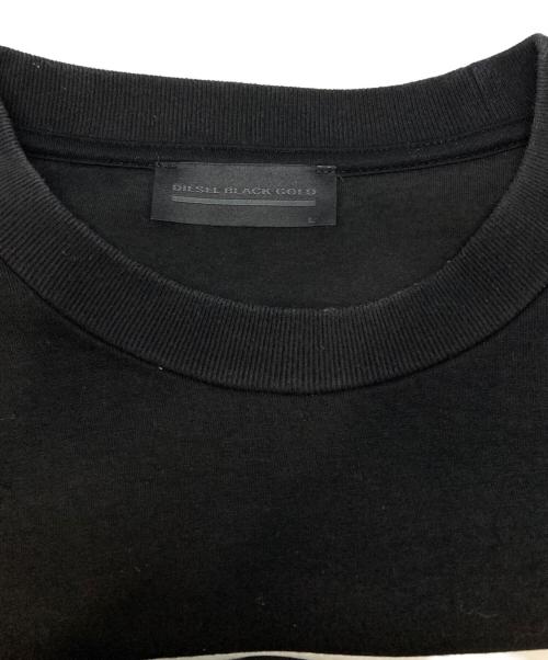 DIESEL Black Gold（ディーゼル ブラック ゴールド）DIESEL Black Gold (ディーゼル ブラック ゴールド) スクエアスプレープリントスウェット ブラック サイズ:Lの古着・服飾アイテム