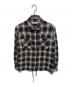 OFFWHITE（オフホワイト）の古着「LOGO EMBROIDERED CHECKED COTTON-FLANNEL SHIRT」｜グレー
