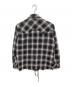 OFFWHITE (オフホワイト) LOGO EMBROIDERED CHECKED COTTON-FLANNEL SHIRT グレー サイズ:40：18000円