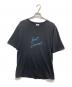 Saint Laurent Paris（サンローランパリ）の古着「メタリックシグネチャーロゴTシャツ」｜ブラック