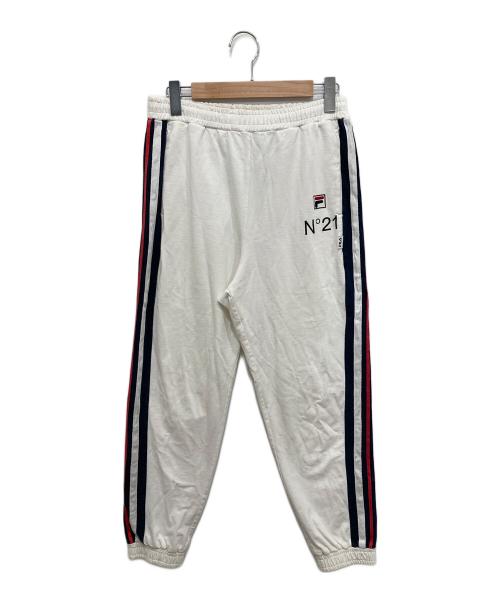 N°21（ヌメロヴェントゥーノ）N°21 (ヌメロヴェントゥーノ) FILA (フィラ) スウェットパンツ ホワイト サイズ:Lの古着・服飾アイテム