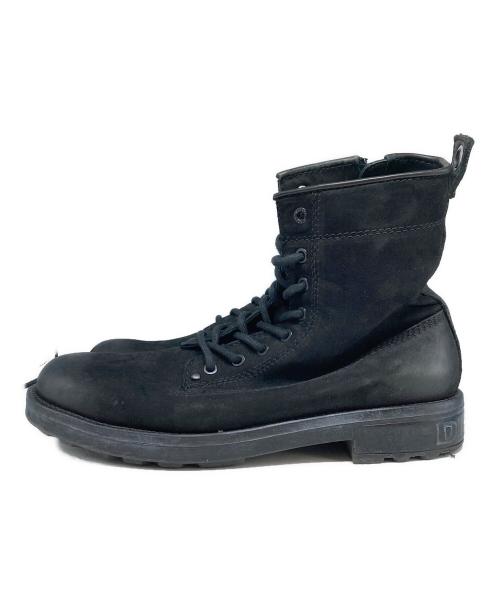 DIESEL（ディーゼル）DIESEL (ディーゼル) D-THROUPER DBB/ユーズド加工レースアップブーツ ブラック サイズ:28の古着・服飾アイテム