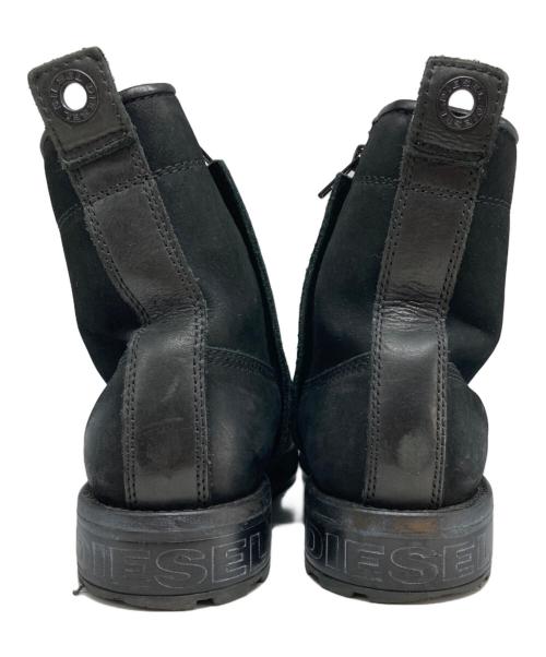 DIESEL（ディーゼル）DIESEL (ディーゼル) D-THROUPER DBB/ユーズド加工レースアップブーツ ブラック サイズ:28の古着・服飾アイテム